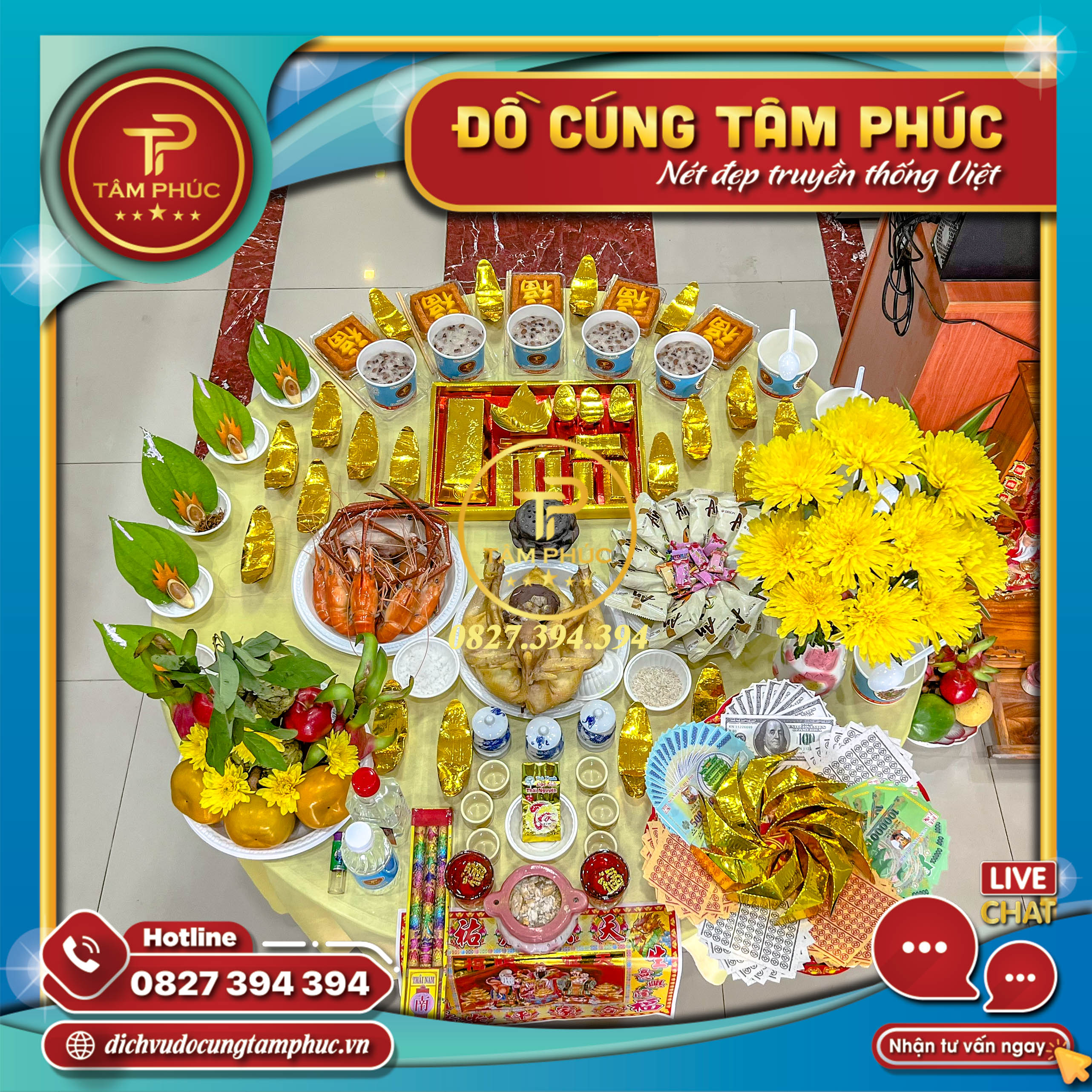 Mâm cúng Nhập Trạch - Vào Nhà Mới tại Cần Thơ.